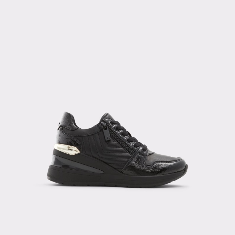 Aldo Fashion Svart Syntetiskt Blandat Material Adwiwia Wedge Sneaker Wedge