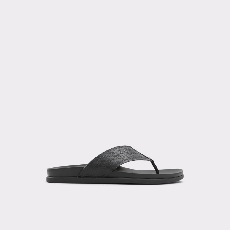 Afuthien Flip Flops Aldo Fashion Svart Läder Präglade
