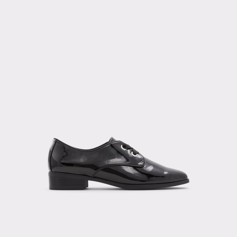 Aldo Agwenna Oxford Sko Svart Syntetiskt Patent Mode