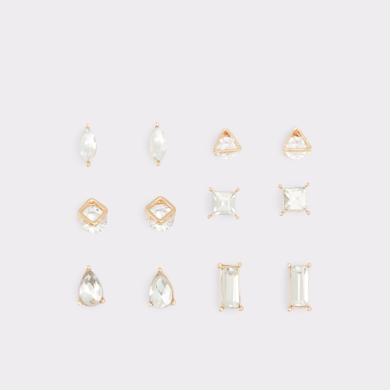 Fashion Aldo Gold-clear Multi Utsålda Chudda Stud örhängen