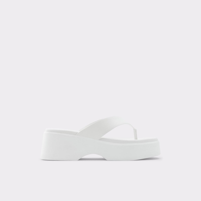 Vit Aldo Mode Delphy String Sandal Plattformad