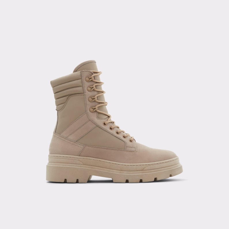 Aldo Mode Nya Ankomstfältet Snörning Boot Lug Sula Ljus Beige
