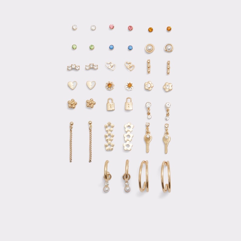 Aldo Gold-clear Multi Fashion Nya Ankomst Blomörhängen