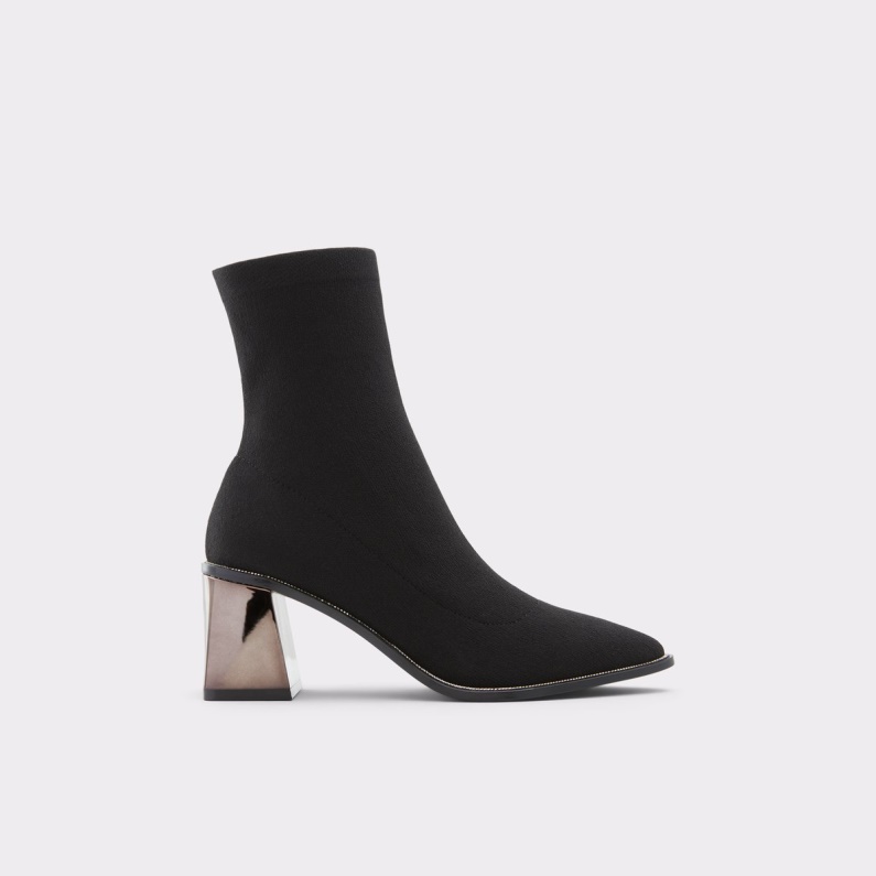 Aldo Fashion Svart Galalith Ankelboot Blockhäl