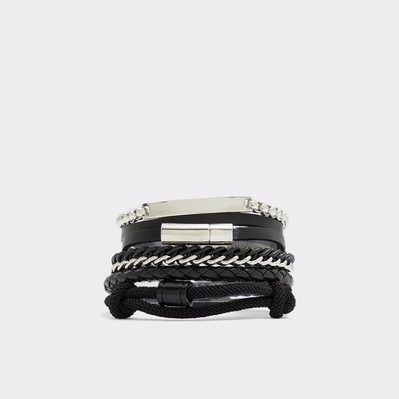Aldo Mode Svart-silver Multi Maldini Armband