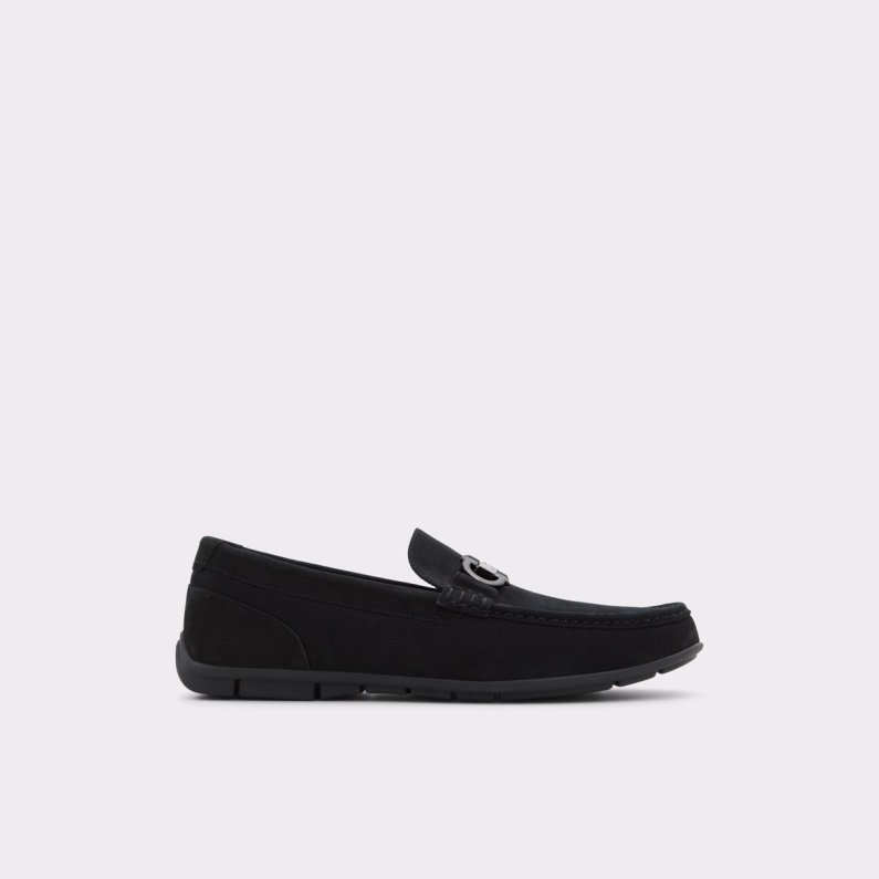 Svart Läder Nubuck