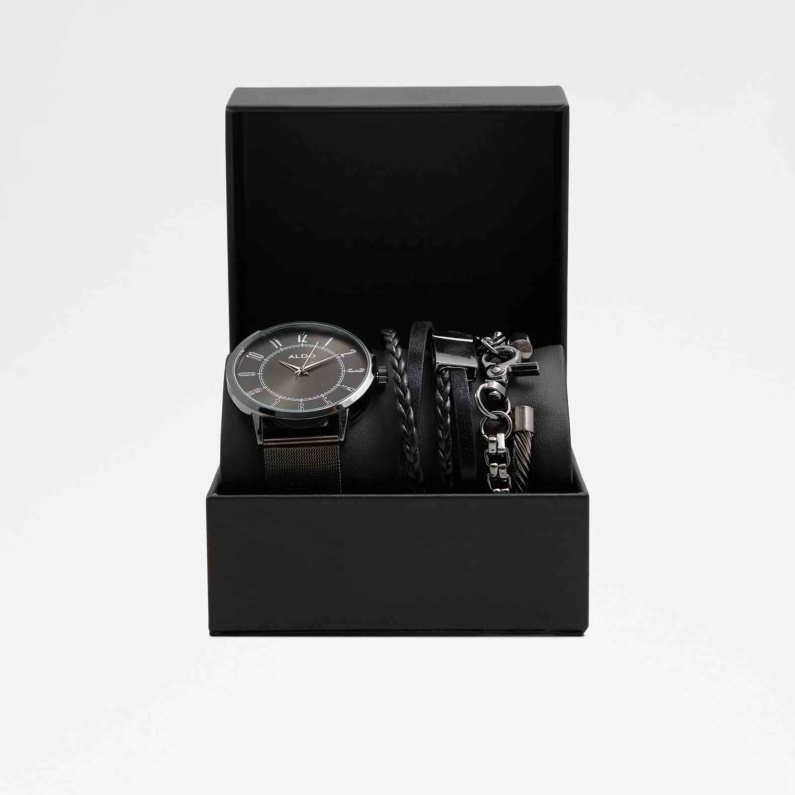 Aldo Fashion Ibaord Klocka Och Armband Set Silver