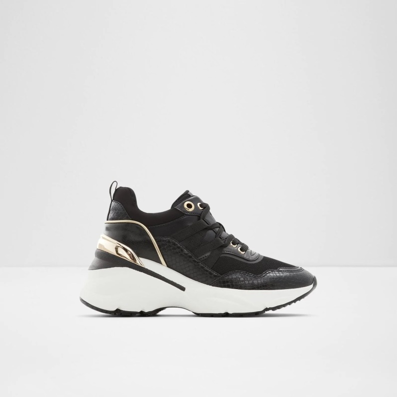 Mode Svart Thaliri Sneakers Kilklackar Aldo