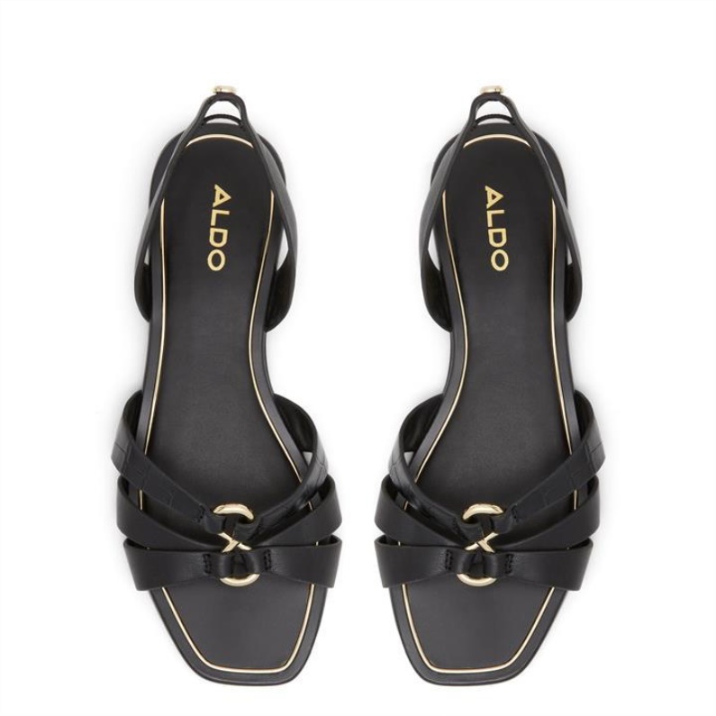 Aldo Svarta Mode Aldo Marassi Platta Sandaler