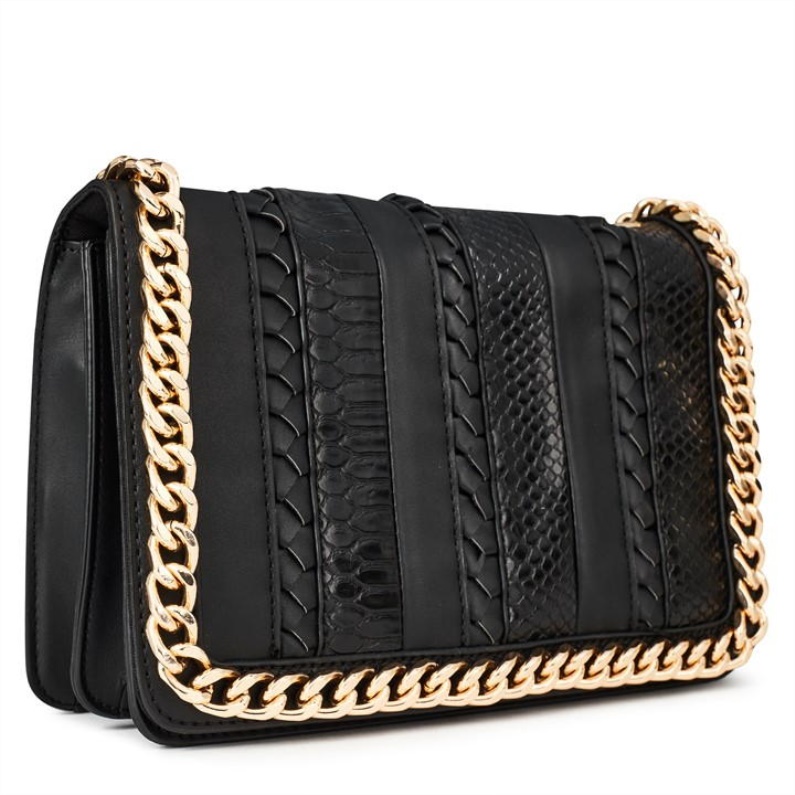 Aldo Vävd Greenwald Crossbody-väska Aldo Fashion Kolsvart
