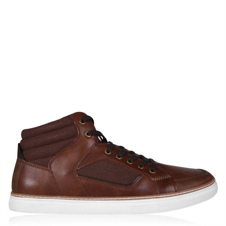 Cognac Aldo Hiaille High Top Sneakers Herrmode Aldo