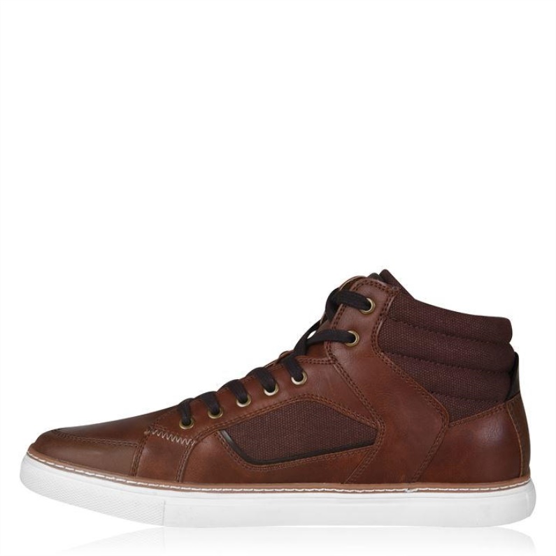 Cognac Aldo Hiaille High Top Sneakers Herrmode Aldo