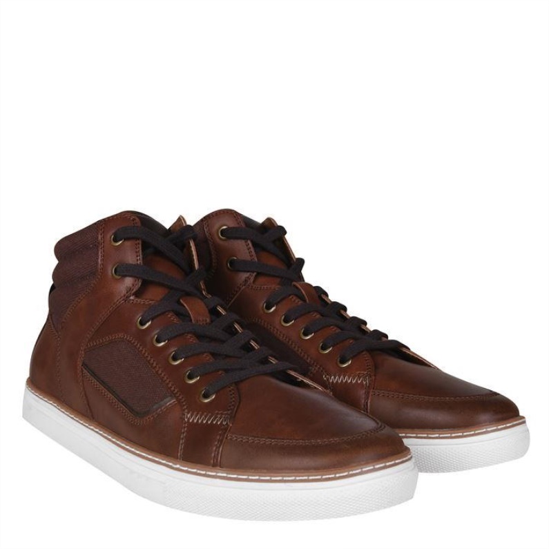 Cognac Aldo Hiaille High Top Sneakers Herrmode Aldo
