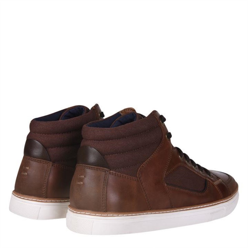 Cognac Aldo Hiaille High Top Sneakers Herrmode Aldo