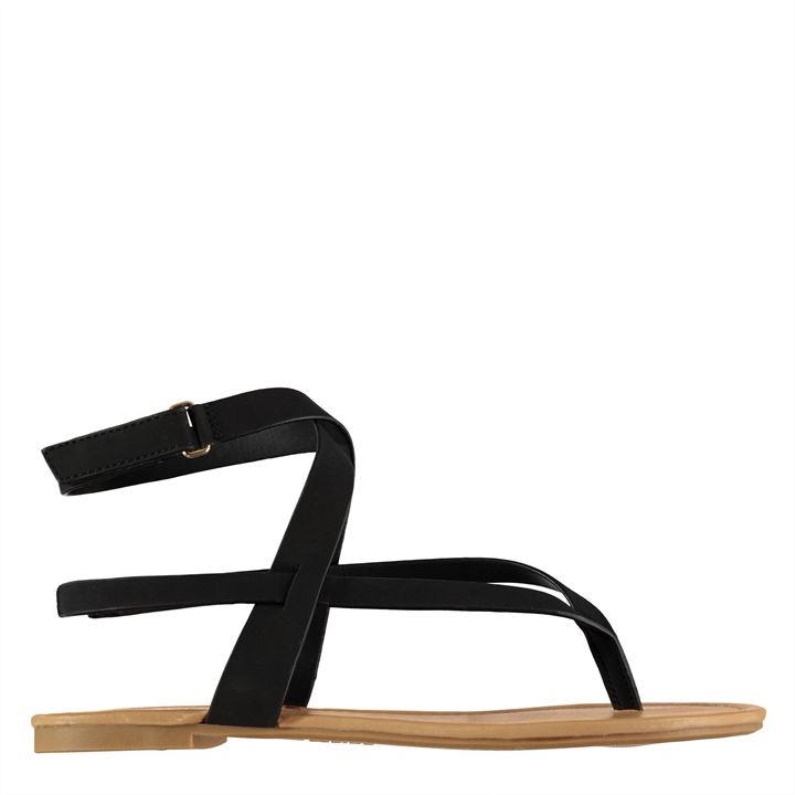 Mode Aldo Svart Aldo Husien Platta Sandaler Dam