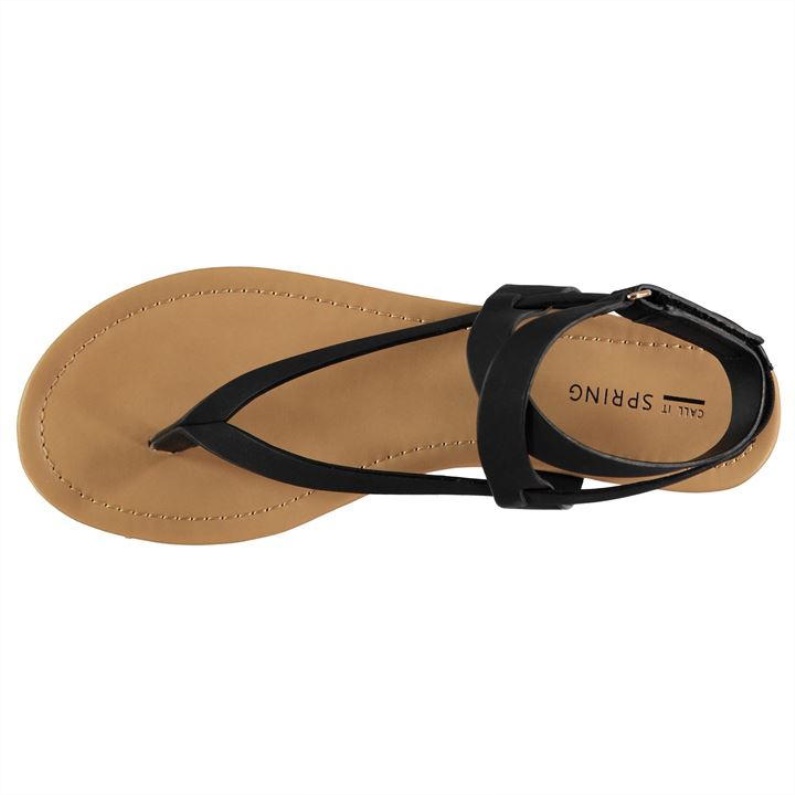 Mode Aldo Svart Aldo Husien Platta Sandaler Dam