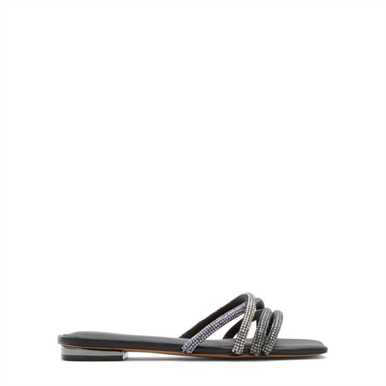 Mode Svart Aldo Rossie Platta Sandaler Aldo