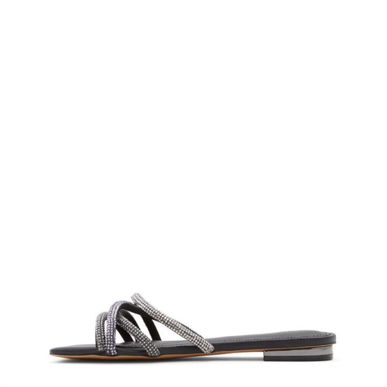 Mode Svart Aldo Rossie Platta Sandaler Aldo