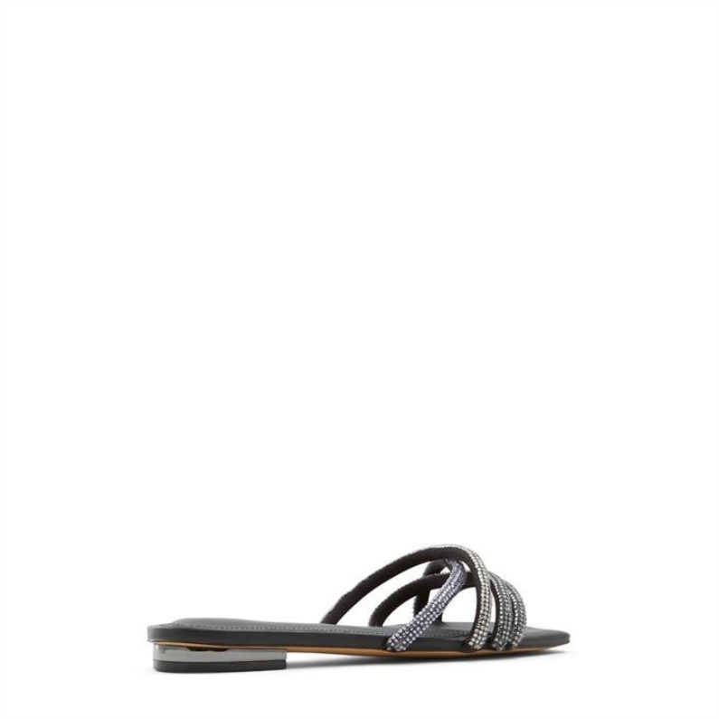 Mode Svart Aldo Rossie Platta Sandaler Aldo