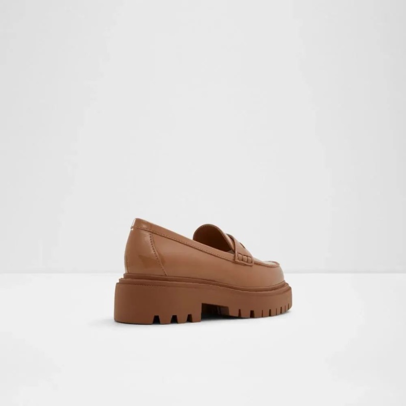 Aldo Fashion Bigstrut Dam Lug Sula Penny Loafer Mörkbeige