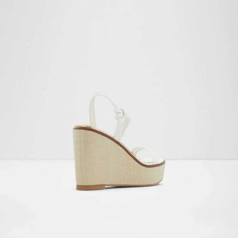 Eldin Dam Sandal Med Strappy Wedge Aldo Mode Vit
