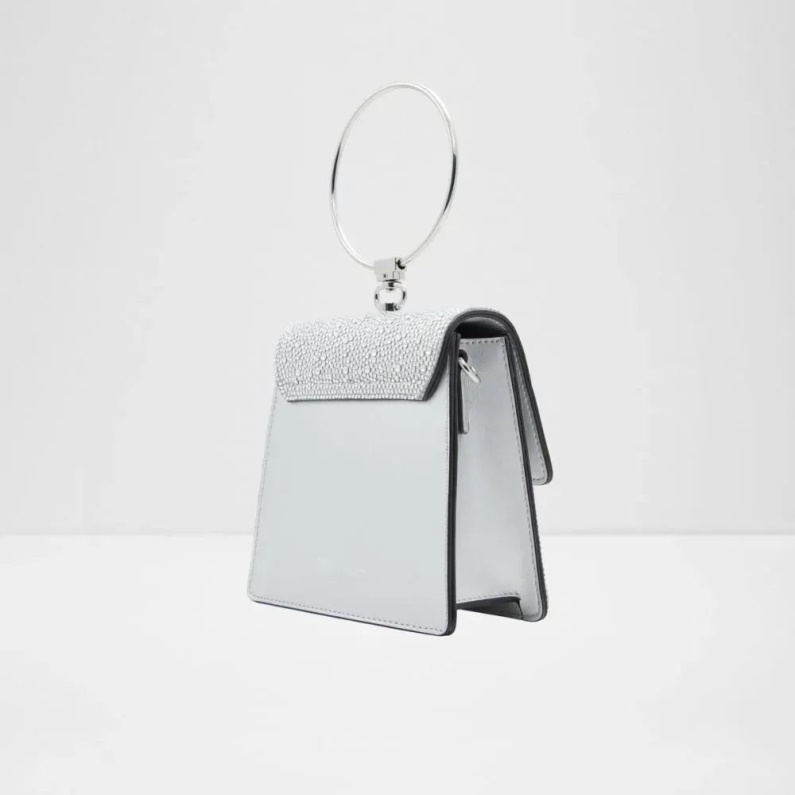 Aldo Fashion Light Silver Frerissi Handväska För Kvinnor Med Topphandtag
