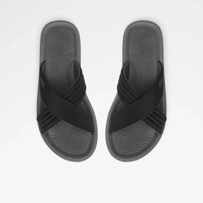 Aldo Annan-svart Mode Inderpaul Platt Sandal För Män