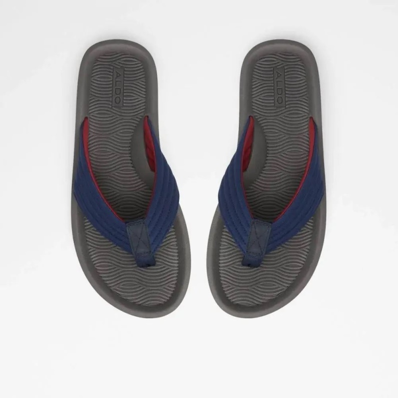 Aldo Andra-marinblå Mode Proicien Platt String Sandal För Män